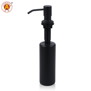 Distributeur de savon double en acier inoxydable 304 moderne Longan, porte-savon pour évier de cuisine, comptoir, capacité de 500 ml - Product Image 1