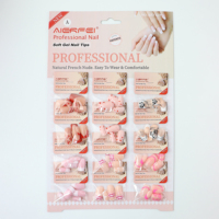 AIERFEI Nail Art Floral, Ongles Courts Carrés Colorés, Produits Cardnail, Designs d'Ongles Imprimés Léopard, Vente en Gros