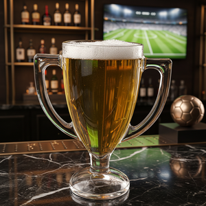 Vaso de <span class=keywords><strong>Cerveza</strong></span> Transparente Reutilizable de Estilo Americano, Nuevo Diseño, Venta al por Mayor, Sin Plomo, con Asa - Product Image 5