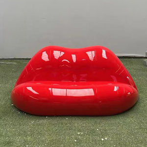 Sculpture <span class=keywords><strong>de</strong></span> canapé à lèvres rouges virales-Mobilier d'art FRP audacieux pour espaces instagrammables et intérieurs <span class=keywords><strong>de</strong></span> luxe - Product Image 2