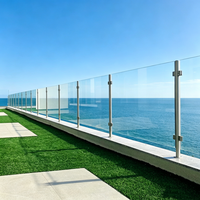 Poteau de balustrade en verre en acier inoxydable 304 316 moderne sur mesure pour usine, main courante sans cadre pour balcon, escalier, piscine, résistant à la rouille