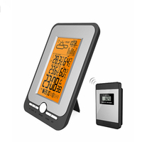 Station de prévisions météo numérique sans fil automatique Radio Control Desk & Table Clock avec hygromètre & Thermomètre Sensor