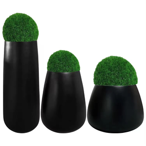 <span class=keywords><strong>Vasi</strong></span> <span class=keywords><strong>da</strong></span> Fiori Neri, Set di <span class=keywords><strong>Vasi</strong></span> in Polietilene per Esterni, Fioriere in Fibra di Vetro per Casa e Giardino, Decorazione per Esterni - Product Image 2
