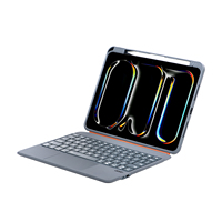 Nouveau clavier mécanique compatible avec la puce M3, rotation à 360 degrés, rétroéclairage arc-en-ciel pour iPad Air 11 2025, multi-touch 5.3