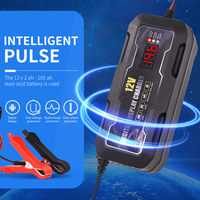 Chargeur de batterie de voiture 12V 6A, chargeur de batterie intelligent numérique entièrement automatique, chargeur électrique pour batteries au plomb-acide