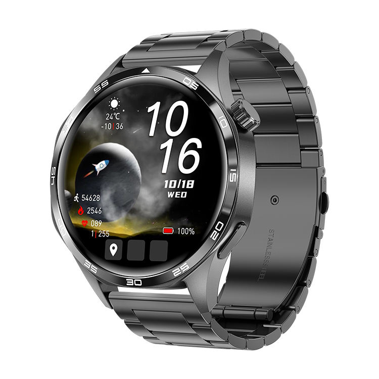 Black - Stainless steel strap