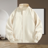 Veste Bomber Homme Grande Taille Décontractée Tendance Streetwear Personnalisée Automne Hiver Coupe-Vent Col Montant Vente en Gros Usine