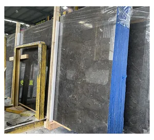 Belgian Black Marble Fossil Stone Bluestone Black Dark Blue Limestone Big Slabs Polished