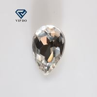Pointe bas K9 verre cristal poire forme plaqué or diamant bricolage chaussures vêtements accessoires blanc lâche strass