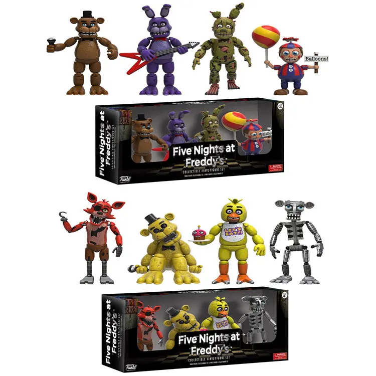 Hot Funko Pop 4pcs/set Five Nights at Freddy's Action Figure Toys Golden Freddy Balloon boy Collection Vinyl Doll Game Model Toy
