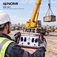 Télécommande sans fil industrielle NOMI NM-001 avec 4 joysticks et portée de 225 m pour grues mobiles