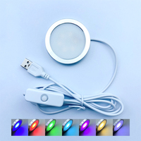 Lampe LED USB RGB ultra-mince à montage en surface avec télécommande, lampe circulaire pour imprimante 3D