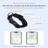 Collier anti-perte pour chien et chat, compatible avec Apple Find My, étanche IP68, réfléchissant, ABS réglable, tailles S, M, L, boîte cadeau, sac en PP