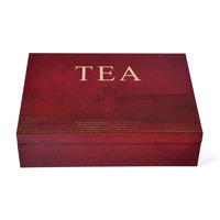 Boîte cadeau à thé en bois avec logo personnalisé, boîte d'emballage de thé de luxe à couvercle rabattable avec doublure en tissu