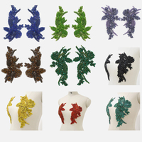Prix de gros Applique 3D à coudre en fleur, strass et cristal, à dos plat, pour corsage, ceinture, épaule, robes de soirée et de bal, Anniversaire 16