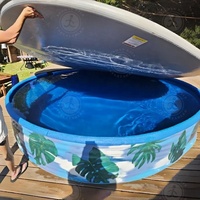 Couverture de piscine pliable et portable en tissu Drop Stitch résistante à la pluie pour usage domestique