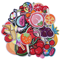 Lot de 40 écussons en feutre non tissé émaillés brodés de fruits, thermocollants et à coudre, de forme irrégulière, pour vêtements, robes, chapeaux, jeans, DIY