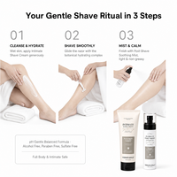 Kit de crème et brume de rasage intime sans parfum pour femmes, marque privée |   Fabriqué en Chine |   Crème hydratante pour le rasage des aisselles et du maillot de bain