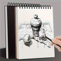 Bloc-notes de dessin en papier kraft noir épaissi 8K/A4/16K 180 g/m² pour artistes, carnet d'art spécial pour étudiants en art