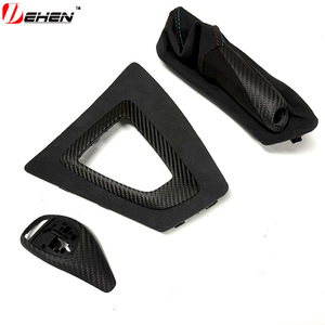 BMW F20 F21 F22 F23 M 퍼포먼스 1 2 시리즈용 알칸타라 부츠 카본 파이버 내장 액세서리가 포함된 3피스 주차 브레이크 핸들 - Product Image 2