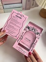 Boîte d'emballage pour ongles en carton avec fenêtre, personnalisée avec logo imprimé de luxe