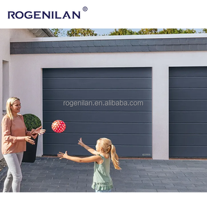 Rogenilan Portes de <span class=keywords><strong>garage</strong></span> sectionnelles électriques pleine vue en aluminium à double vitrage trempé isolé en mousse - Product Image 2
