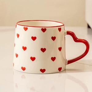Red Heart Pattern Underglaze Porcelain Coffee <b>Tea</b> Mug <b>Gift</b> Box Microwave Dishwasher Safe Excellent Valentine's Day <b>Gift</b> - Product Image 3