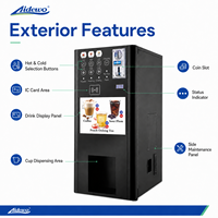 Aidewo 78TL-T6 Distributeur Automatique Commercial de Boissons Chaudes et Froides Café Chocolat Cappuccino pour Dépanneurs Distributeur de Boissons OEM 10