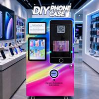 Mesin Cetak Casing HP DIY Tanpa Braket Berpaten 2880 DPI Resolusi Tinggi UV Mesin Penjual Otomatis Casing HP