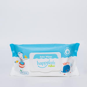 Lingettes humides Happy Kids 120 feuilles Lingettes nettoyantes douces pour bébés et enfants pour peaux sensibles Soins quotidiens - Product Image 3
