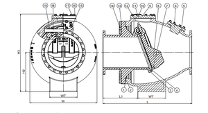 Dispositivo Antirretorno AVK con Diseño de Puerta Única, Clasificación PN 16 para Sistemas de Agua y Aplicaciones de Fluidos Industriales - Product Image 2