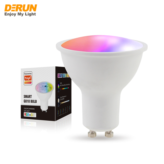 High Power Efficiency Remote Control GU10 LED Bulb Dimmable RGB Smart LED Lamp , LED-WIFI GU10