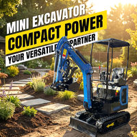 Mini-excavatrice compacte multifonctionnelle Koop Engine 850 kg avec godet de 0,025 m³, garantie 1 an, vente directe usine