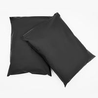 Sacs à fermeture éclair en PE noir mat avec logo personnalisé imprimé, pour vêtements, chaussettes, chaussures, en plastique givré avec soufflet latéral, fermeture éclair, recyclables