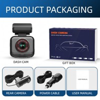 Caméra de tableau de bord 4K+1080P à double canal, modèle exclusif, avec capteur G et enregistrement en boucle pour voiture