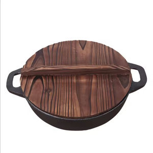 بيع بالجملة رخيصة الحديد الزهر قبل محنك اثنين-نكهة مع غطاء خشبي - Product Image 5