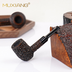 Muxiang Briarwood Smoking Pipe Straight 3mm Filter Saddle Mouthpiece Handmade Solid Wood Tobacco Pipe - Product Image 2