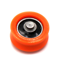 Accessoires de porte et fenêtre roue à roulement unique en nylon à rainure en V