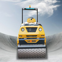 Rouleau compresseur vibratoire Liondi 2 tonnes à double tambour pour asphalte avec démarrage électrique et moteur Changfa, composant essentiel de la pompe