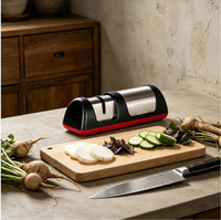 Aiguiseur de couteaux manuel haute performance Hiamea H1050 pour la maison et la cuisine, 1 étape, diamant, écologique