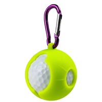 Accessoires de golf en silicone très demandés, housse de protection pour balle de golf, porte-balle de golf avec clip mousqueton