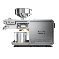 Thuisgebruik 6 Kg/u Automatische Roestvrijstalen Oliepersmachine Voor Zonnebloem Mosterd Olijf Pinda & Sesamolie Productie