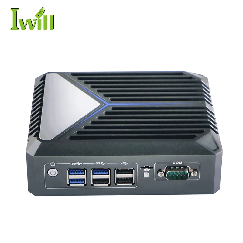 Mini-ordinateur avec certificat de gestion Barebone, système linux j6412 quad core HD-MI DP triple affichage, micro-ordinateur sans ventilateur