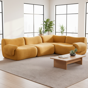 Sofá Perezoso Comprimido, Sofá de Ocio de Tela Suave para Escenas de Entretenimiento Diario en Interiores - Product Image 1