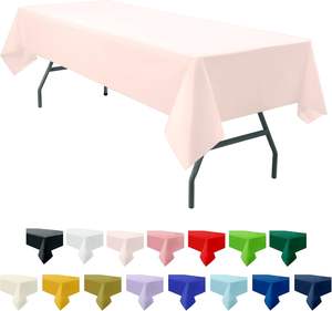 Nappe de table rectangulaire de couleur personnalisée de marque en gros nappe pour événements nappe de restauration résistante aux taches et aux plis - Product Image 1