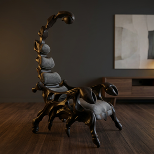 Sillón de Descanso Moderno Scorpion de Madera de Teca Sólida con Asiento Tapizado y Reposabrazos Decorativos para Sala de Estar, Muebles para el Hogar - Product Image 6