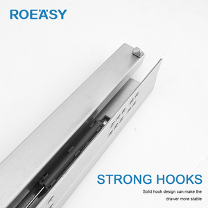 <span class=keywords><strong>Riel</strong></span> de Deslizamiento para Cajón ROEASY Hardware, de Tres Secciones, Extraíble Completamente, con Amortiguación Oculta y Soporte Inferior - Product Image 4