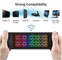 Mini Teclado Inalámbrico Portátil MX3 2.4ghz de Alta Calidad con 7 Teclas Retroiluminadas, Control Remoto por Voz, Giroscopio, Air Mouse Inteligente con Alcance de 8-10m