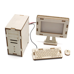Kit de modèle d'ordinateur en bois 80 mm, jouet éducatif STEM pour enfants, projet scientifique DIY - Product Image 2