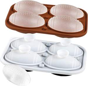 Molde de Hielo Divertido con Forma de Balón de Fútbol, Baloncesto y Rugby <span class=keywords><strong>para</strong></span> Bebidas, Cócteles, Enfriador de Alimentos, Bandeja de Cubitos de Hielo de Silicona de Grado Alimenticio - Product Image 4